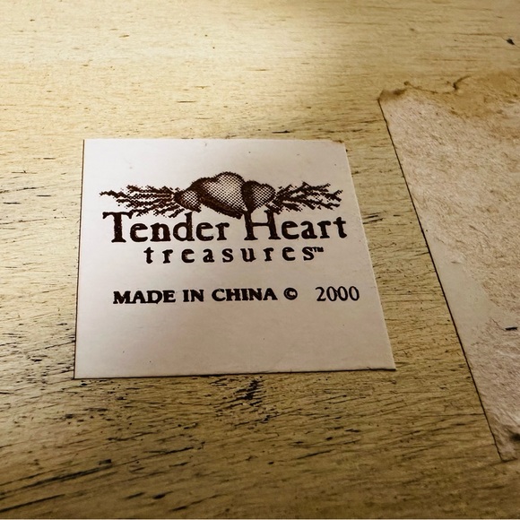 Vintage Tender Heart Treasure Cherry painted Wood Folding Stool Stand Indoor - Picture 7 of 12